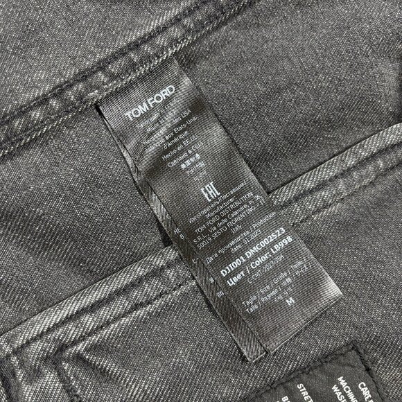 TOM FORD Icon Denim Trucker Jacket Faded Grey Size M - Picture 14 of 16